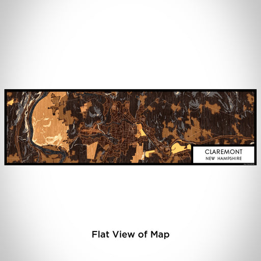Flat View of Map Custom Claremont New Hampshire Map Enamel Mug in Ember