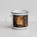 Left View Custom Claremont New Hampshire Map Enamel Mug in Ember