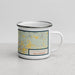 Right View Custom Claremont New Hampshire Map Enamel Mug in Woodblock