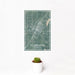 12x18 Claremore Oklahoma Map Print Portrait Orientation in Afternoon Style With Small Cactus Plant in White Planter