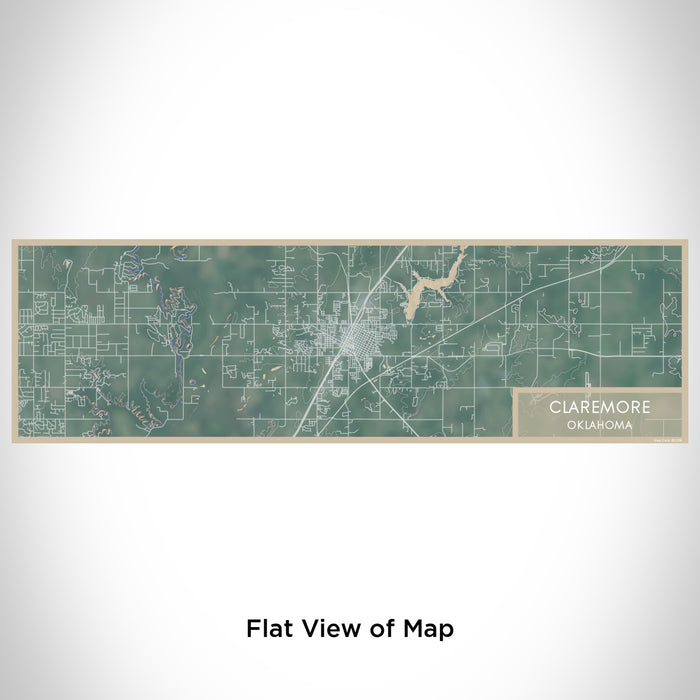 Flat View of Map Custom Claremore Oklahoma Map Enamel Mug in Afternoon
