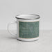 Left View Custom Claremore Oklahoma Map Enamel Mug in Afternoon