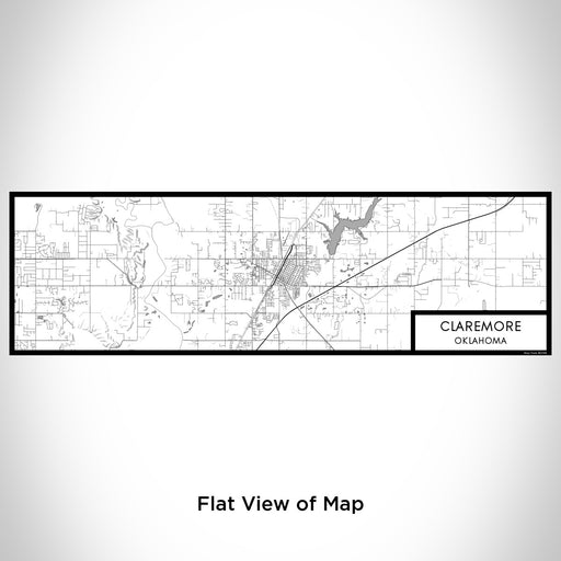 Flat View of Map Custom Claremore Oklahoma Map Enamel Mug in Classic