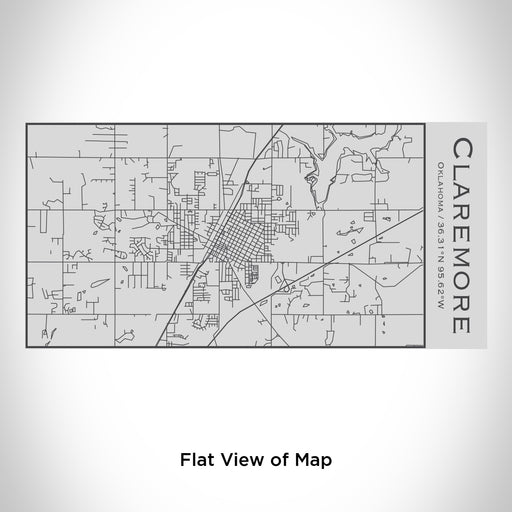 Rendered View of Claremore Oklahoma Map Engraving on 17oz Stainless Steel Insulated Cola Bottle