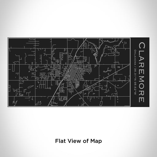 Rendered View of Claremore Oklahoma Map Engraving on 17oz Stainless Steel Insulated Cola Bottle in Black