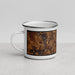 Left View Custom Claremore Oklahoma Map Enamel Mug in Ember