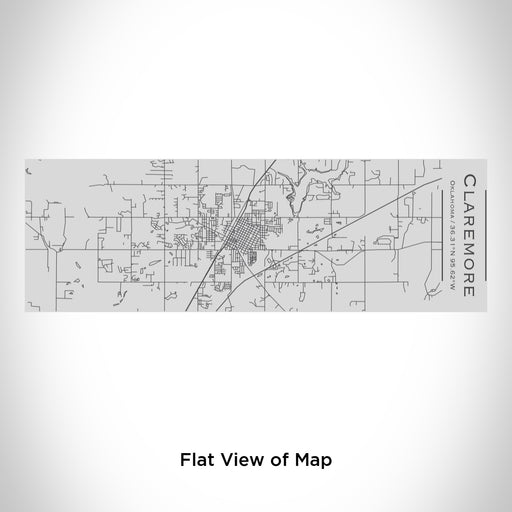 Rendered View of Claremore Oklahoma Map Engraving on 10oz Stainless Steel Insulated Cup with Sipping Lid