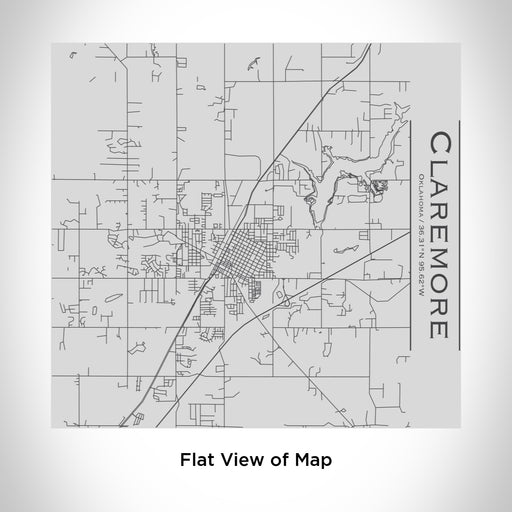 Rendered View of Claremore Oklahoma Map Engraving on 17oz Stainless Steel Insulated Tumbler