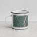 Left View Custom Clarion Pennsylvania Map Enamel Mug in Afternoon