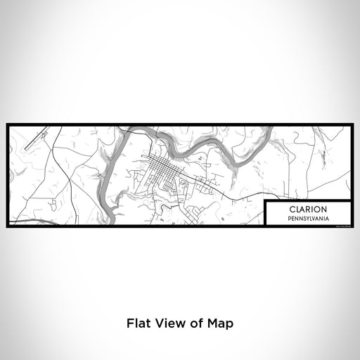 Flat View of Map Custom Clarion Pennsylvania Map Enamel Mug in Classic