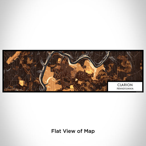 Flat View of Map Custom Clarion Pennsylvania Map Enamel Mug in Ember