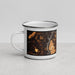 Left View Custom Clarion Pennsylvania Map Enamel Mug in Ember