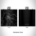 Rendered View of Clarion Pennsylvania Map Engraving on 6oz Stainless Steel Flask in Black