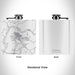 Rendered View of Clarion Pennsylvania Map Engraving on 6oz Stainless Steel Flask in White
