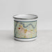 Front View Custom Clarion Pennsylvania Map Enamel Mug in Woodblock
