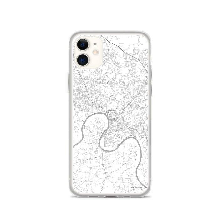 Custom Clarksville Tennessee Map Phone Case in Classic