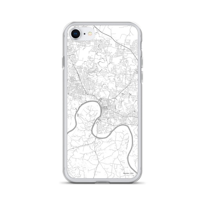 Custom Clarksville Tennessee Map iPhone SE Phone Case in Classic