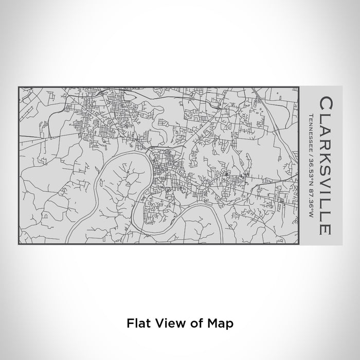 Rendered View of Clarksville Tennessee Map Engraving on 17oz Stainless Steel Insulated Cola Bottle