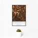 12x18 Clarksville Tennessee Map Print Portrait Orientation in Ember Style With Small Cactus Plant in White Planter