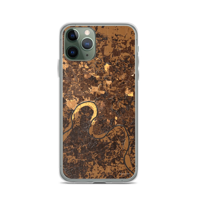 Custom Clarksville Tennessee Map Phone Case in Ember