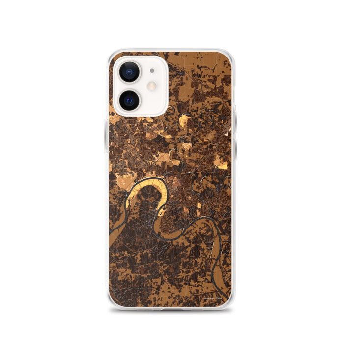 Custom Clarksville Tennessee Map iPhone 12 Phone Case in Ember