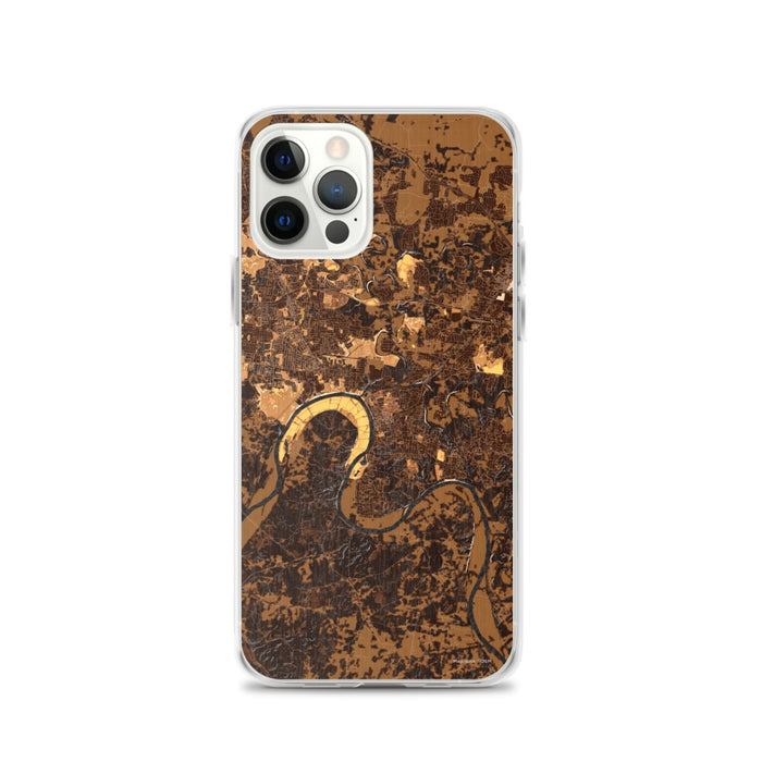 Custom Clarksville Tennessee Map iPhone 12 Pro Phone Case in Ember