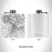 Rendered View of Clarksville Tennessee Map Engraving on 6oz Stainless Steel Flask in White