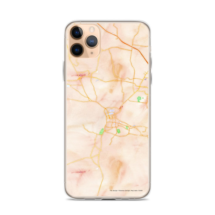 Custom Clarksville Tennessee Map Phone Case in Watercolor
