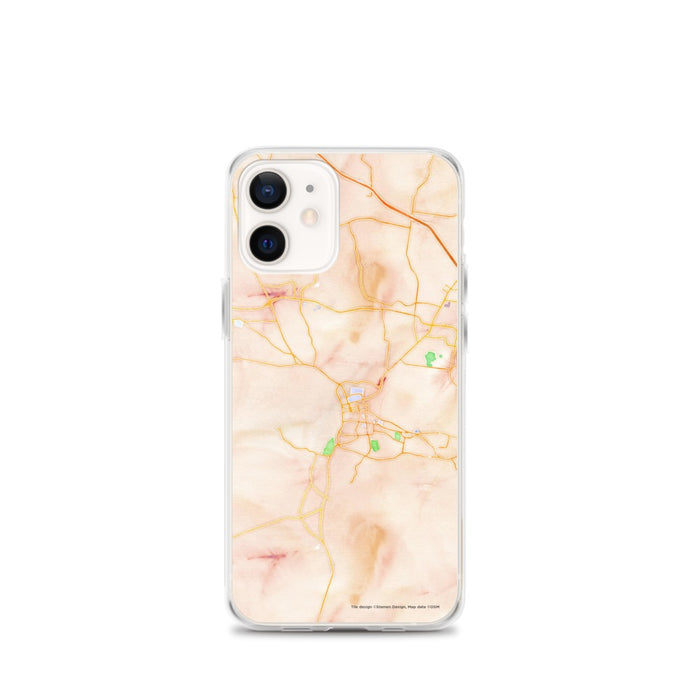 Custom Clarksville Tennessee Map iPhone 12 mini Phone Case in Watercolor