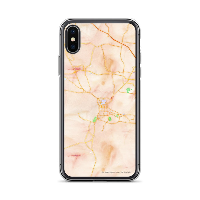 Custom Clarksville Tennessee Map Phone Case in Watercolor