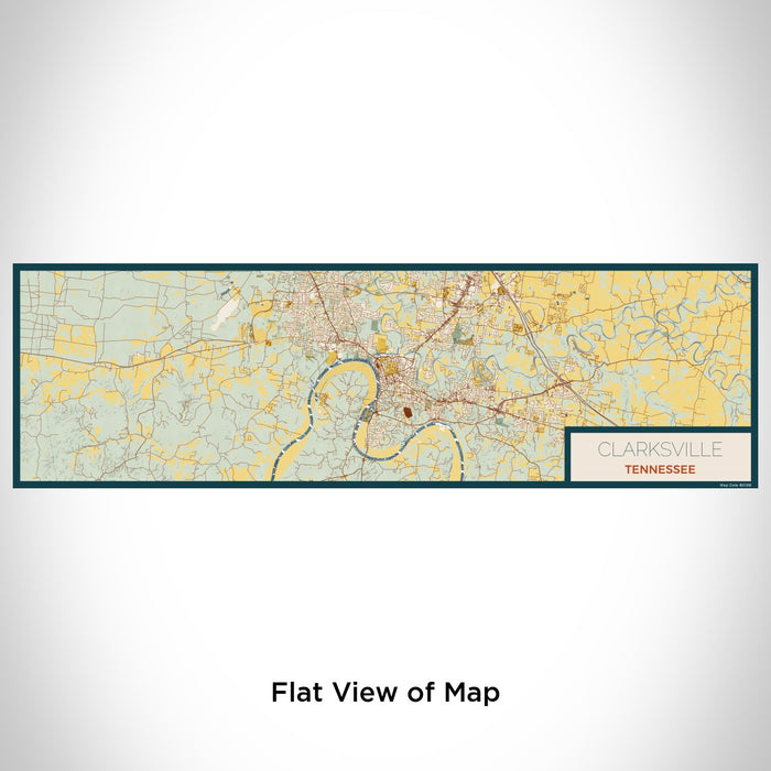 Flat View of Map Custom Clarksville Tennessee Map Enamel Mug in Woodblock