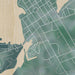 Clayton New York Map Print in Afternoon Style Zoomed In Close Up Showing Details