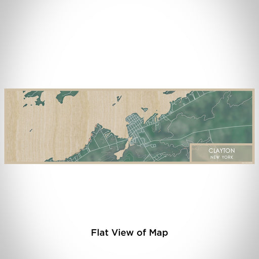 Flat View of Map Custom Clayton New York Map Enamel Mug in Afternoon
