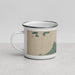 Left View Custom Clayton New York Map Enamel Mug in Afternoon