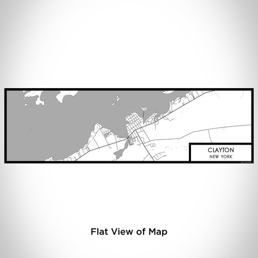 Flat View of Map Custom Clayton New York Map Enamel Mug in Classic