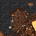 Clayton New York Map Print in Ember Style Zoomed In Close Up Showing Details