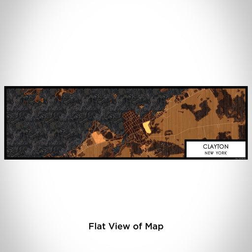 Flat View of Map Custom Clayton New York Map Enamel Mug in Ember