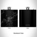 Rendered View of Clayton New York Map Engraving on 6oz Stainless Steel Flask in Black