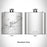 Rendered View of Clayton New York Map Engraving on 6oz Stainless Steel Flask