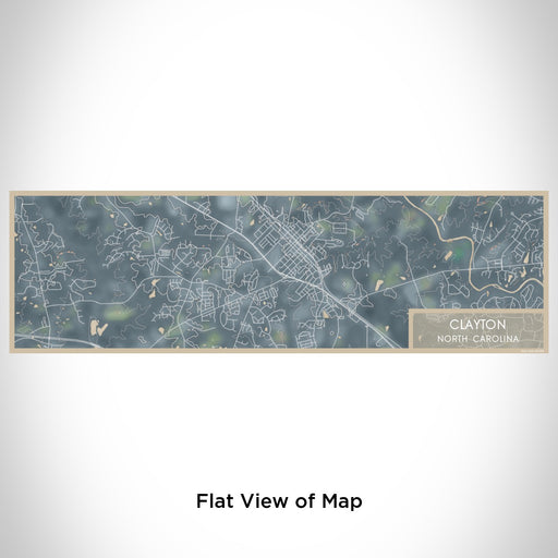 Flat View of Map Custom Clayton North Carolina Map Enamel Mug in Afternoon