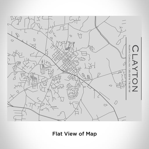 Rendered View of Clayton North Carolina Map Engraving on 20oz Stainless Steel Insulated Bottle with Bamboo Top