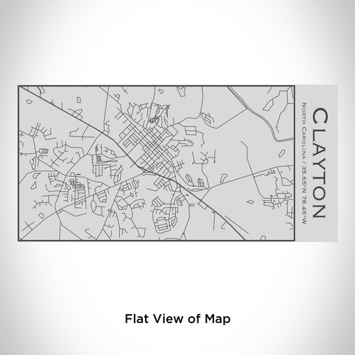 Rendered View of Clayton North Carolina Map Engraving on 17oz Stainless Steel Insulated Cola Bottle