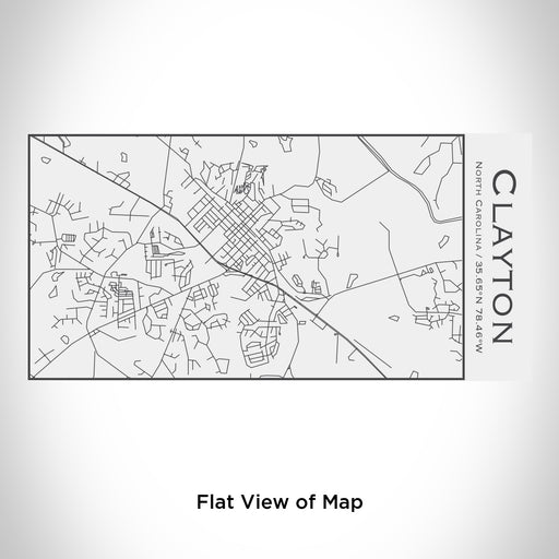 Rendered View of Clayton North Carolina Map Engraving on 17oz Stainless Steel Insulated Cola Bottle in White
