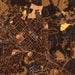 Clayton North Carolina Map Print in Ember Style Zoomed In Close Up Showing Details