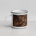 Left View Custom Clayton North Carolina Map Enamel Mug in Ember