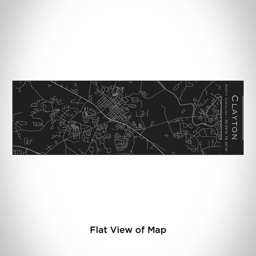 Rendered View of Clayton North Carolina Map Engraving on 10oz Stainless Steel Insulated Cup with Sliding Lid in Black