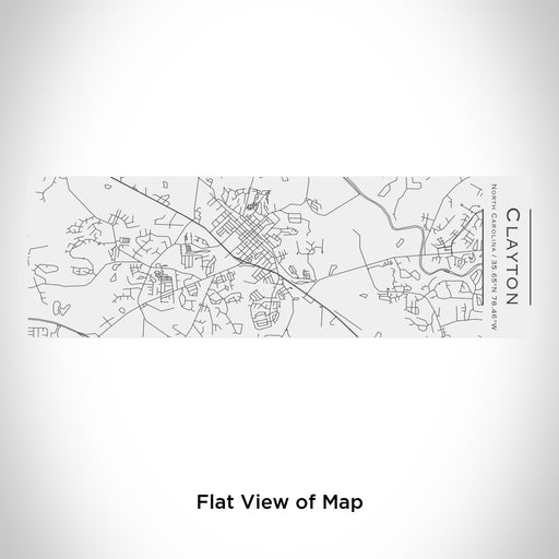 Rendered View of Clayton North Carolina Map Engraving on 10oz Stainless Steel Insulated Cup with Sliding Lid in White