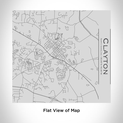 Rendered View of Clayton North Carolina Map Engraving on 17oz Stainless Steel Insulated Tumbler