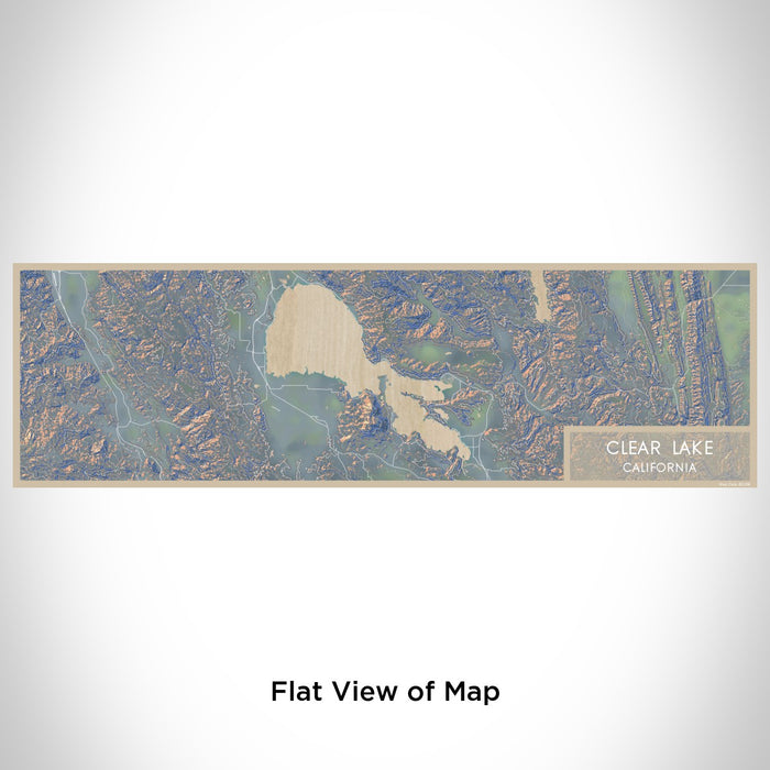 Flat View of Map Custom Clear Lake California Map Enamel Mug in Afternoon