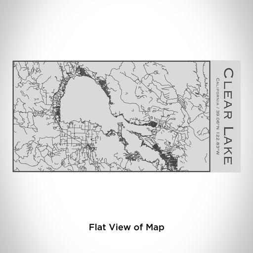 Rendered View of Clear Lake California Map Engraving on 17oz Stainless Steel Insulated Cola Bottle